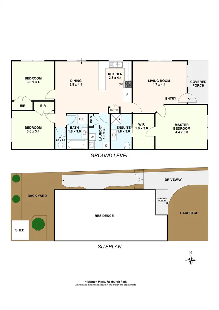 Floorplan of Homely house listing, 4 Manton Place, Roxburgh Park VIC 3064