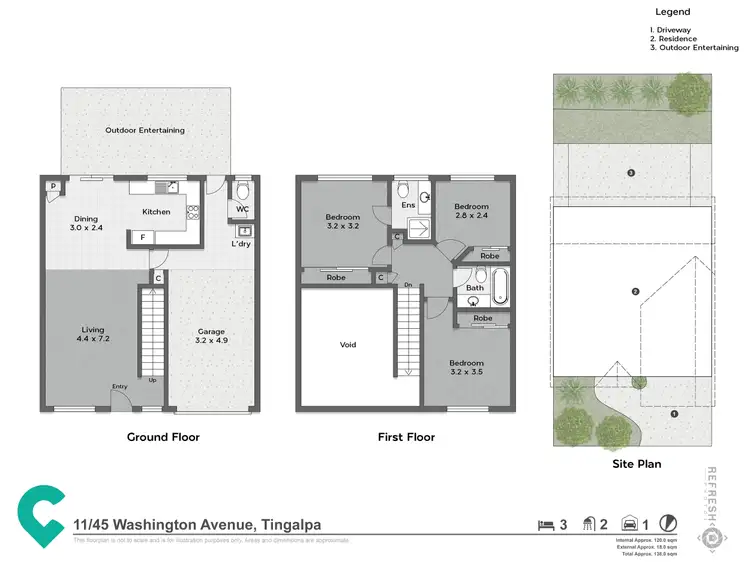 Floorplan of Homely townhouse listing, 11/45 Washington Avenue, Tingalpa QLD 4173
