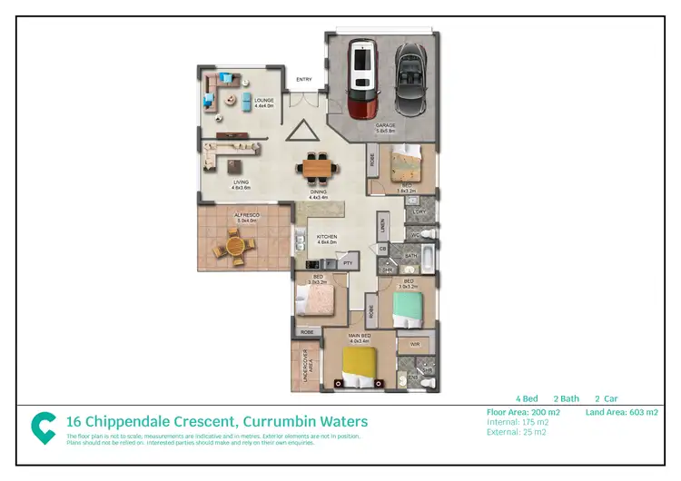 Floorplan of Homely house listing, 16 Chippendale Crescent, Currumbin Waters QLD 4223