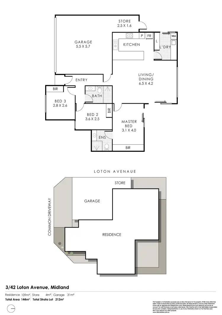 Floorplan of Homely villa listing, 3/42 Loton Avenue, Midland WA 6056