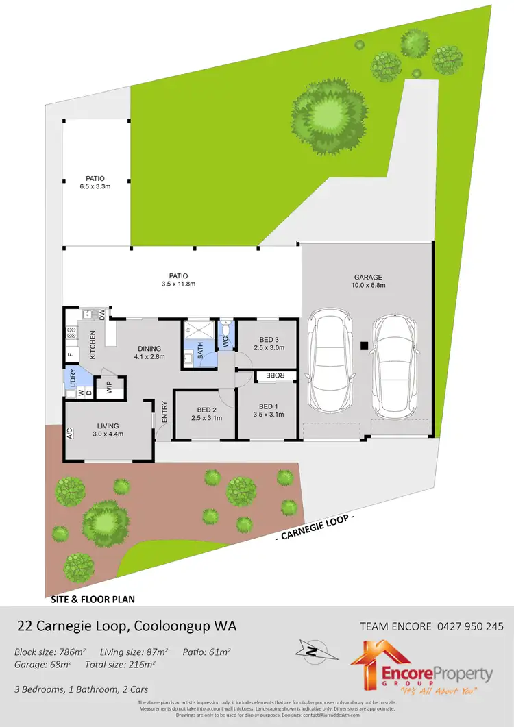 Floorplan of Homely house listing, 22 Carnegie Loop, Cooloongup WA 6168
