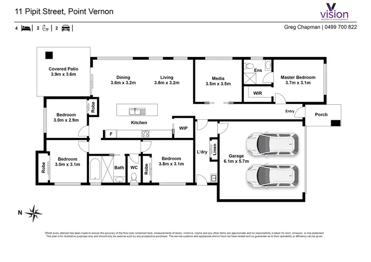 Floorplan of Homely house listing, 11 Pipit Street, Point Vernon QLD 4655