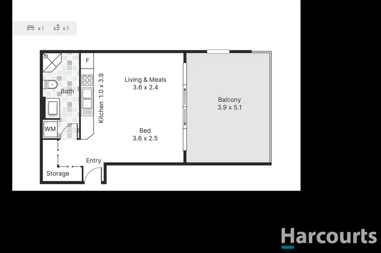 Floorplan of Homely unit listing, 32/131 Wickham Street, Fortitude Valley QLD 4006