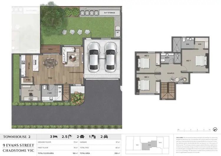 Floorplan of Homely townhouse listing, 9 Evans Street, Chadstone VIC 3148