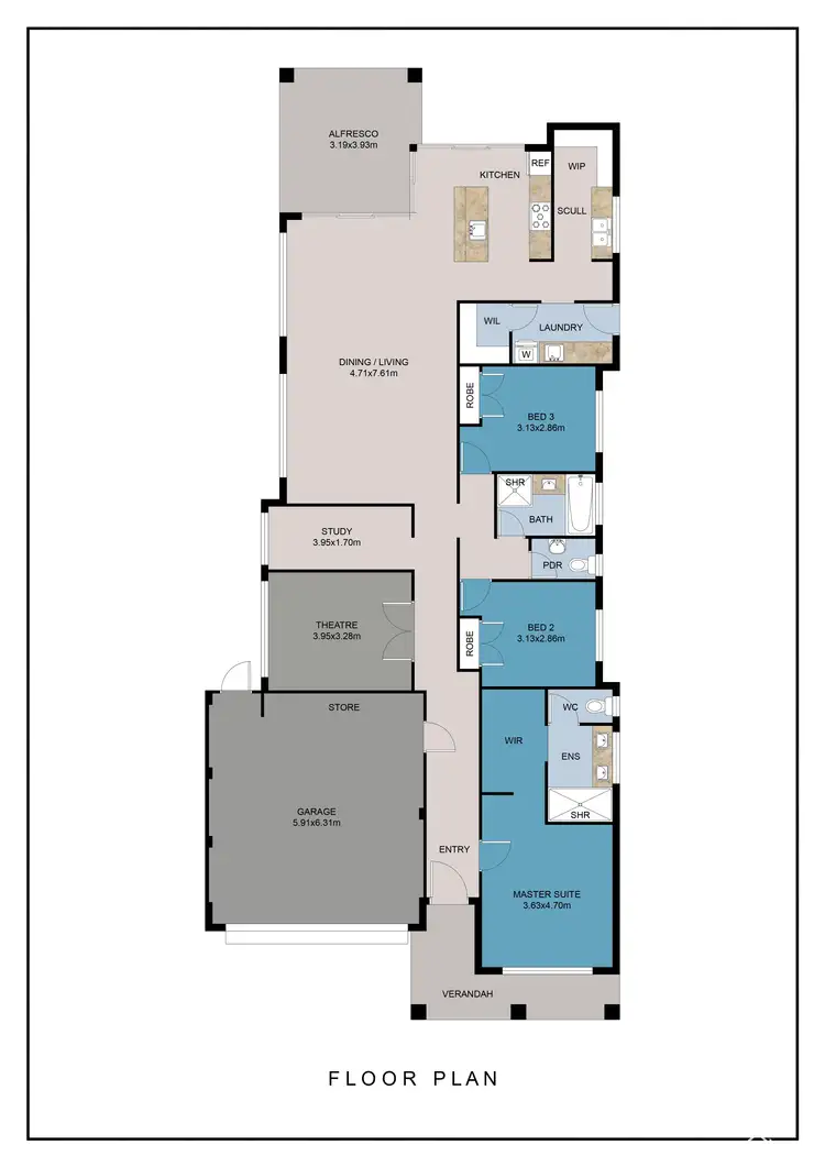 Floorplan of Homely house listing, 11 Chidlow Way, Byford WA 6122