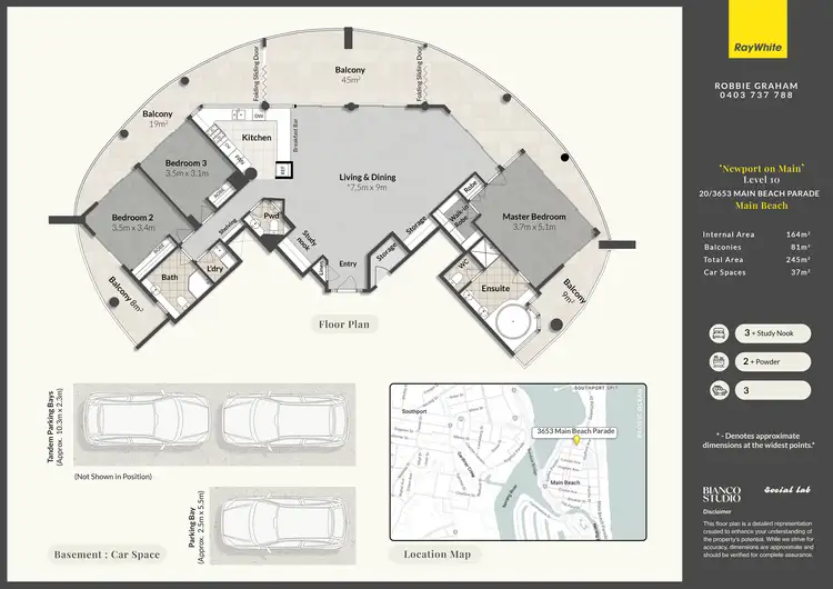 Floorplan of Homely apartment listing, 20/3653 Main Beach Parade, Main Beach QLD 4217
