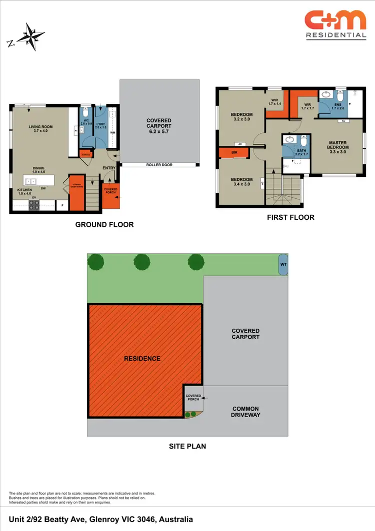 Floorplan of Homely townhouse listing, 2/92 Beatty Avenue, Glenroy VIC 3046