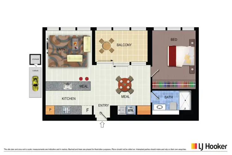 Floorplan of Homely apartment listing, 1511/6 Furzer Street, Phillip ACT 2606