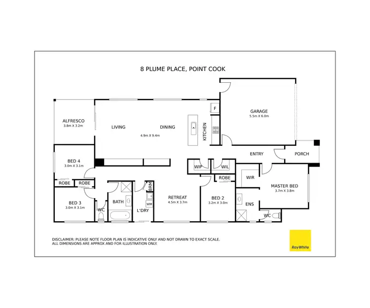 Floorplan of Homely house listing, 8 Plume Place, Point Cook VIC 3030