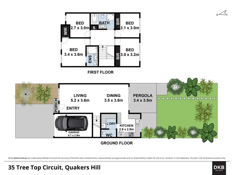 Floorplan of Homely townhouse listing, 35 Tree Top Circuit, Quakers Hill NSW 2763