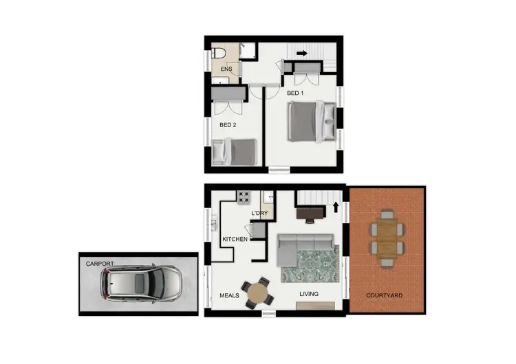 Floorplan of Homely townhouse listing, 37/182 Ewing Road, Woodridge QLD 4114