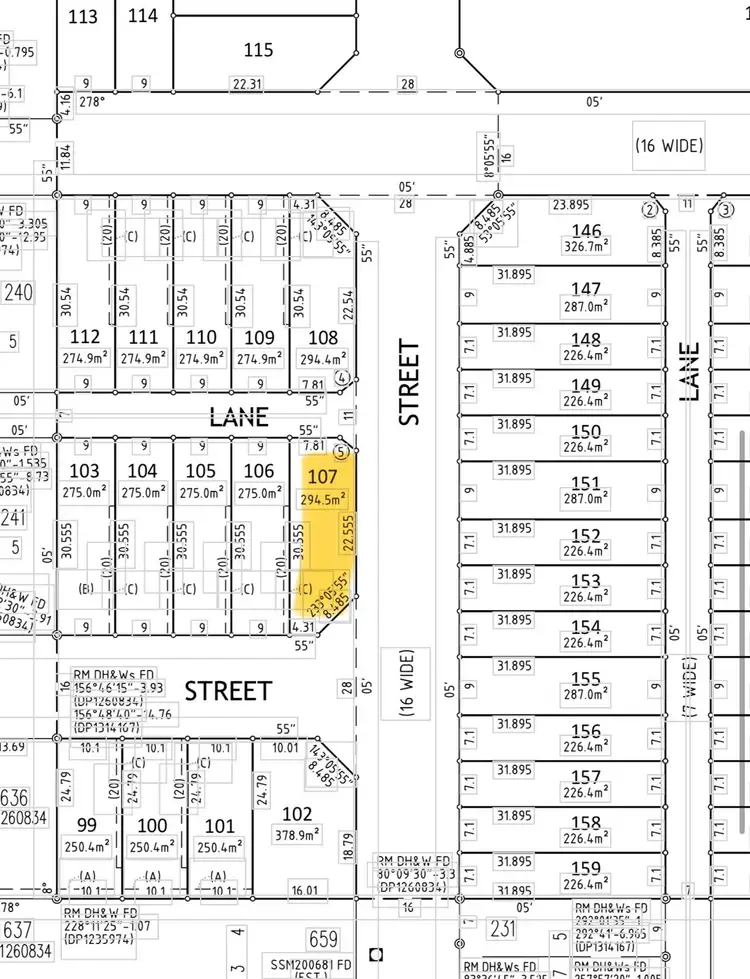 Floorplan of Homely land listing, LOT 107, 275-280 Eight Avenue, Austral NSW 2179