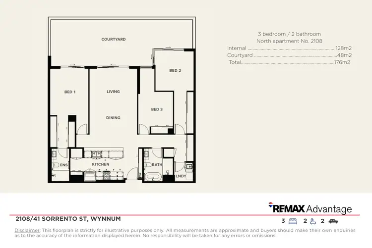 Floorplan of Homely apartment listing, 2108/41 Sorrento Street, Wynnum West QLD 4178