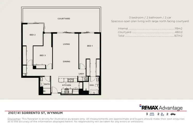 Floorplan of Homely apartment listing, 2107/41 Sorrento Street, Wynnum West QLD 4178