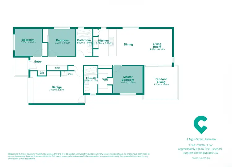 Floorplan of Homely house listing, 3 Argus Street, Palmview QLD 4553