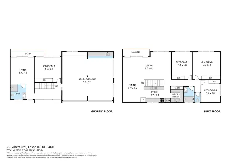 Floorplan of Homely house listing, 25 Gilbert Crescent, Castle Hill QLD 4810