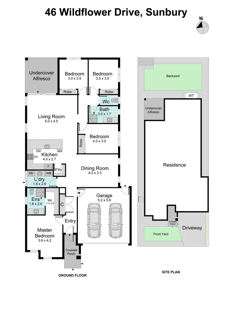 Floorplan of Homely house listing, 46 Wildflower Drive, Sunbury VIC 3429