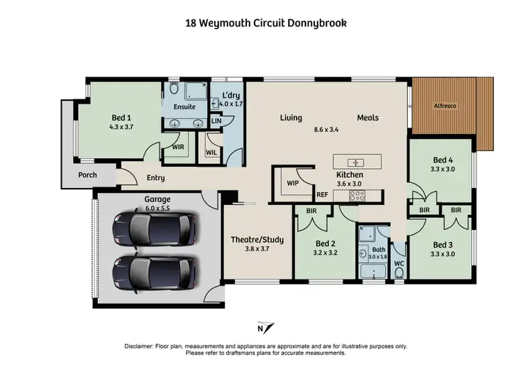 Floorplan of Homely house listing, 18 Weymouth Circuit, Donnybrook VIC 3064