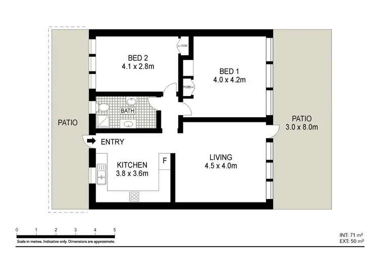 Floorplan of Homely unit listing, 10/38 George Crescent, Fannie Bay NT 820