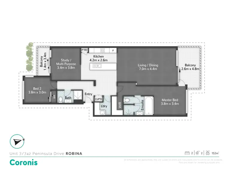 Floorplan of Homely apartment listing, 7/742 Peninsula Drive, Robina QLD 4226