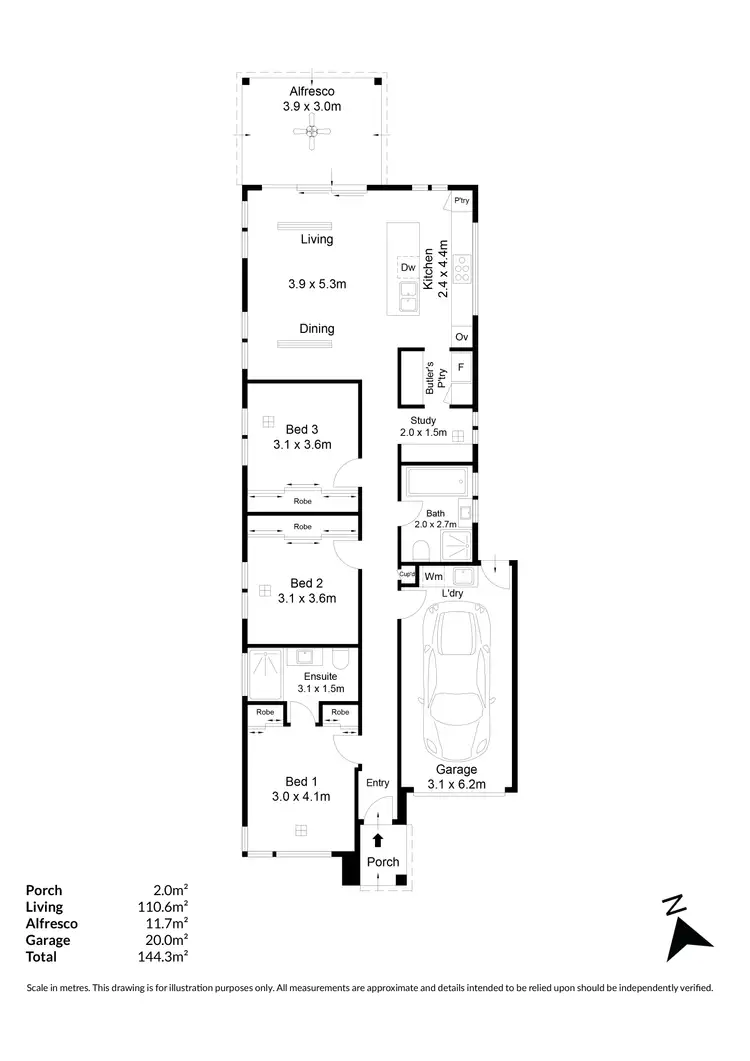 Floorplan of Homely house listing, 18B Linden Avenue, Northfield SA 5085