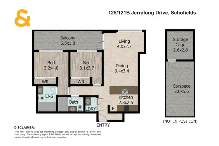 Floorplan of Homely apartment listing, 125/121B Jerralong Drive, Schofields NSW 2762