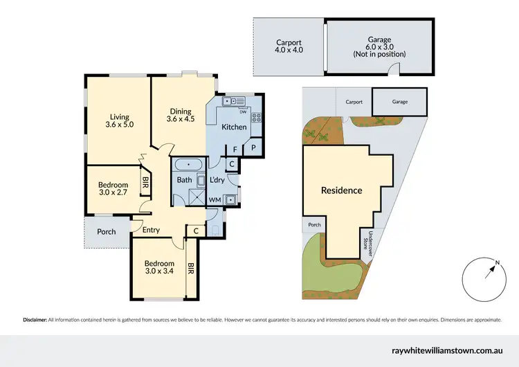 Floorplan of Homely unit listing, 1/22 Anzac Crescent, Williamstown VIC 3016