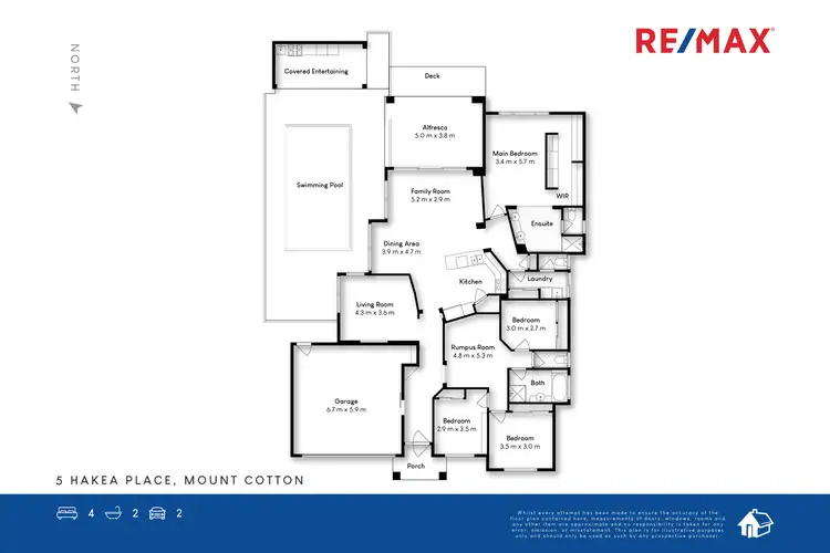 Floorplan of Homely house listing, 5 Hakea Place, Mount Cotton QLD 4165