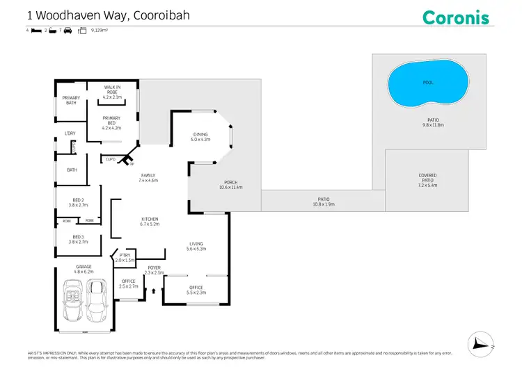 Floorplan of Homely house listing, 1 Woodhaven Way, Cooroibah QLD 4565