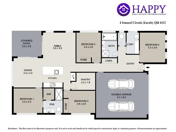 Floorplan of Homely house listing, 4 Ismaeel Circuit, Kuraby QLD 4112