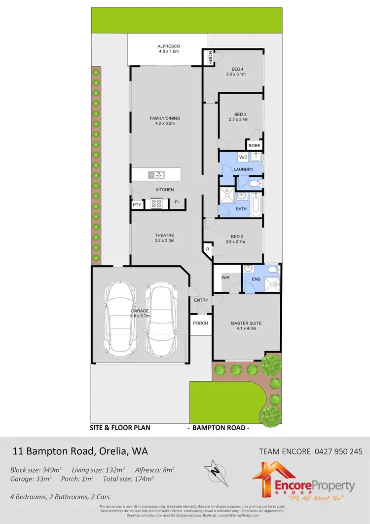 Floorplan of Homely house listing, 11 Bampton Road, Orelia WA 6167