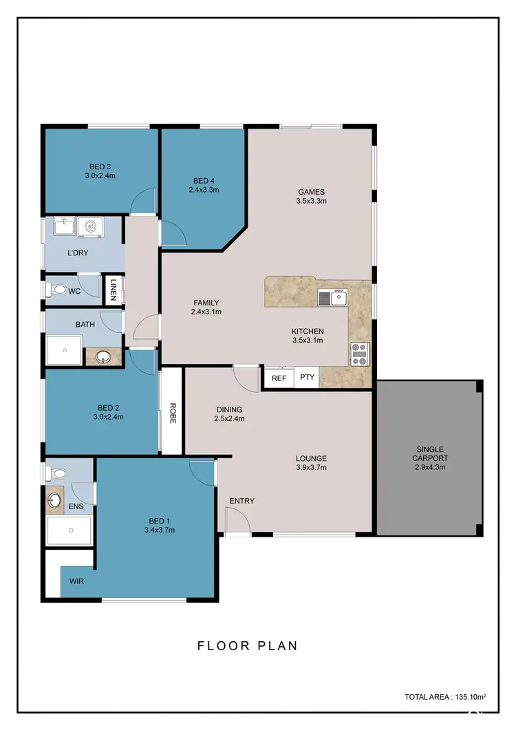 Floorplan of Homely house listing, 32 Baningan Avenue, Success WA 6164