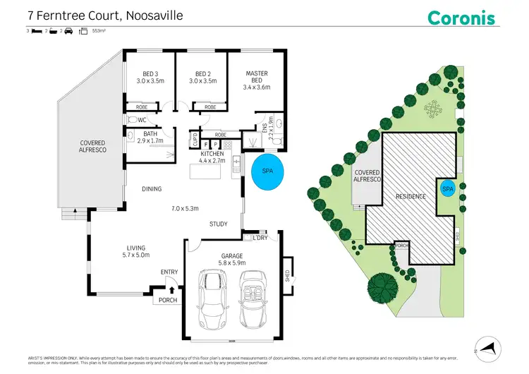 Floorplan of Homely house listing, 7 Ferntree Court, Noosaville QLD 4566