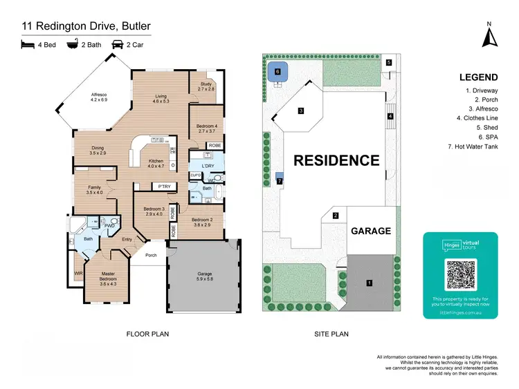 Floorplan of Homely house listing, 11 Redington Drive, Butler WA 6036