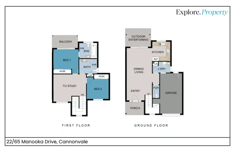 Floorplan of Homely townhouse listing, 22/65 Manooka Drive, Cannonvale QLD 4802