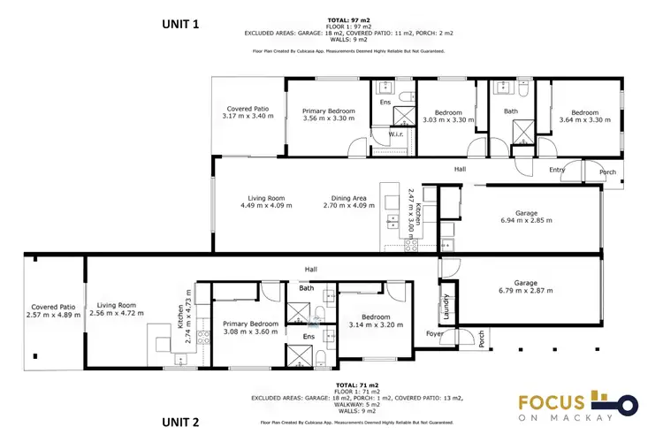 Floorplan of Homely semi-detached listing, 31 A & B Primavera Boulevard, Beaconsfield QLD 4740