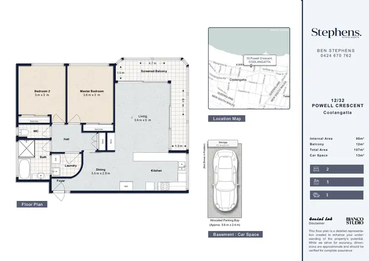 Floorplan of Homely unit listing, 12/32 Powell Crescent, Coolangatta QLD 4225