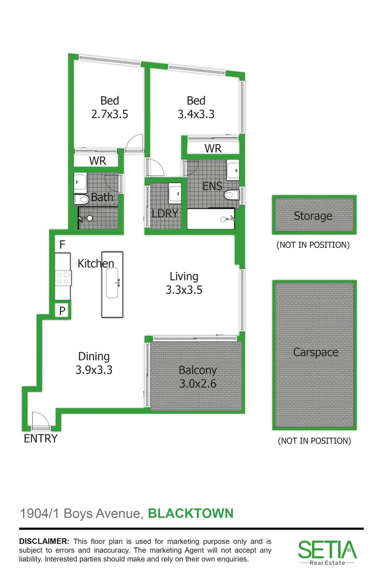 Floorplan of Homely apartment listing, 1904/1 Boys Avenue, Blacktown NSW 2148