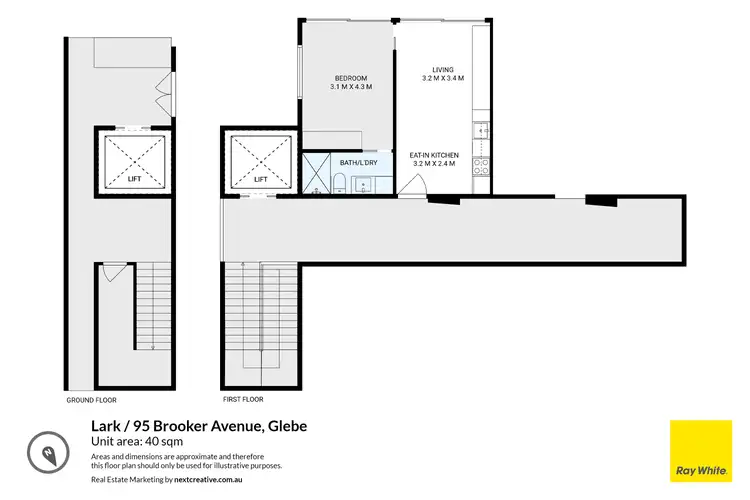 Floorplan of Homely apartment listing, 1/95 Brooker Avenue, Glebe TAS 7000