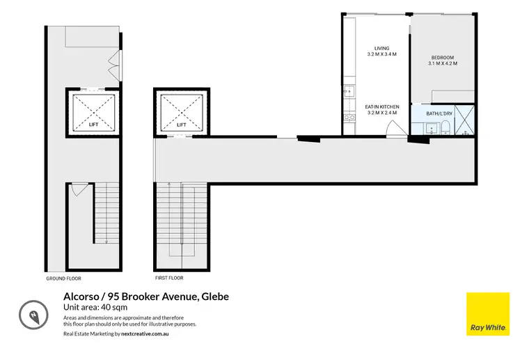 Floorplan of Homely apartment listing, 1 & 3/95 Brooker Avenue, Glebe TAS 7000