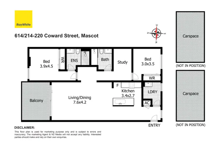 Floorplan of Homely apartment listing, 614/214-220 Coward Street, Mascot NSW 2020