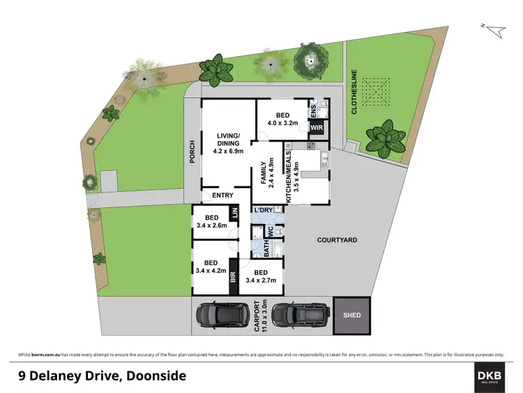 Floorplan of Homely house listing, 9 Delaney Drive, Doonside NSW 2767