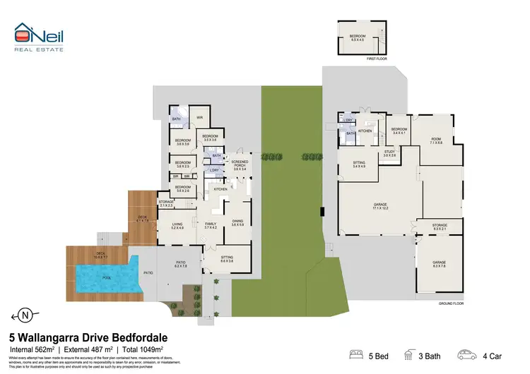 Floorplan of Homely house listing, 5 Wallangarra Drive, Bedfordale WA 6112