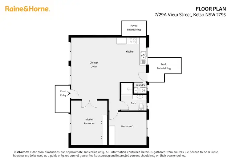 Floorplan of Homely unit listing, 7/29A View Street, Kelso NSW 2795
