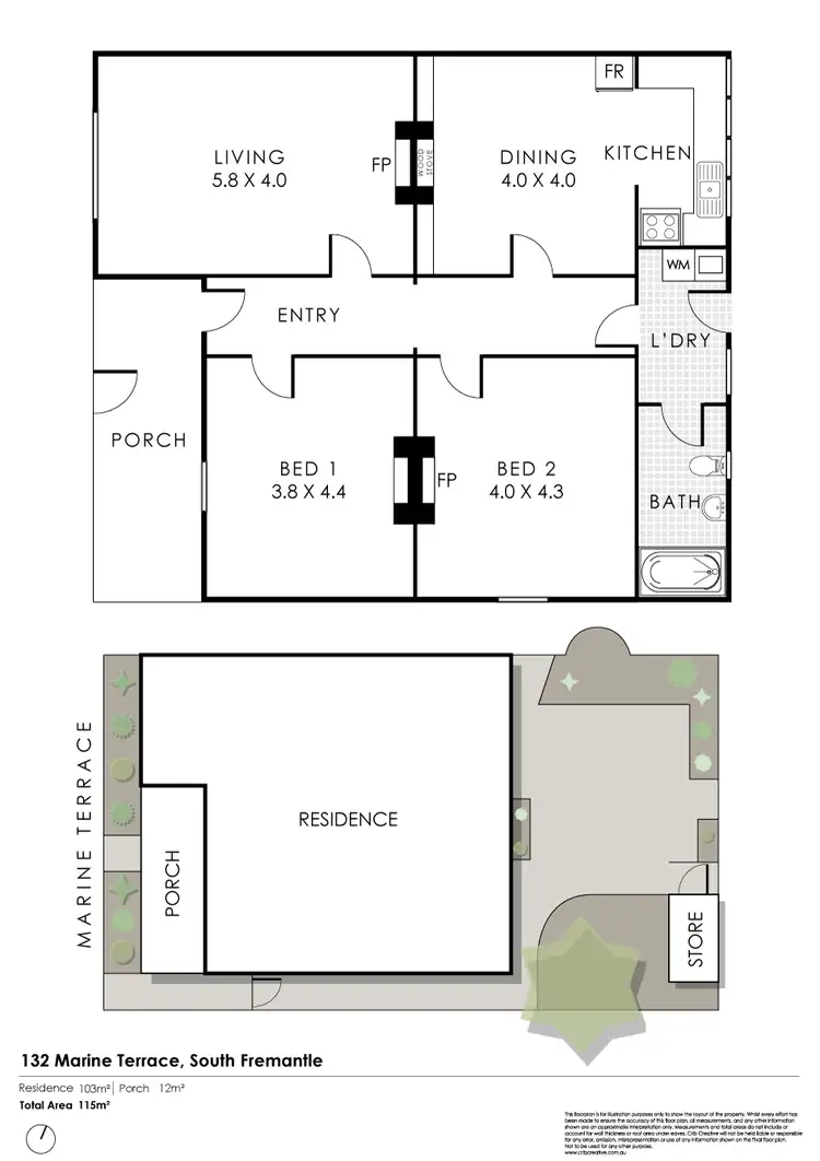 Floorplan of Homely house listing, 132 Marine Terrace, South Fremantle WA 6162