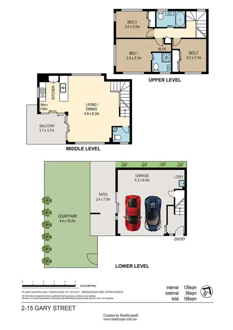 Floorplan of Homely townhouse listing, 2/15 Gary Street, Morningside QLD 4170