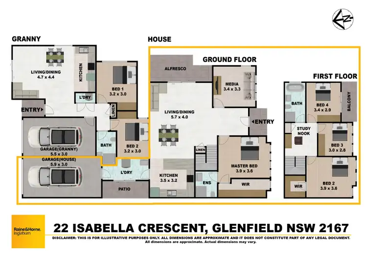 Floorplan of Homely house listing, 22 & 22A Isabella Crescent, Glenfield NSW 2167