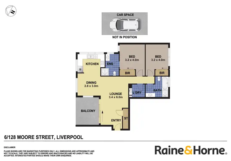 Floorplan of Homely unit listing, 6/128 Moore Street, Liverpool NSW 2170