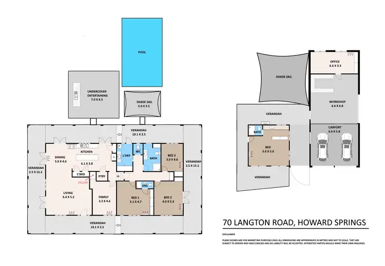 Floorplan of Homely rural property listing, 70 Langton Road, Howard Springs NT 835