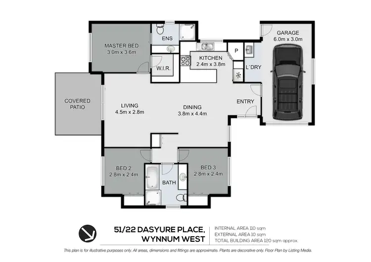 Floorplan of Homely unit listing, 51/22 Dasyure Place, Wynnum West QLD 4178